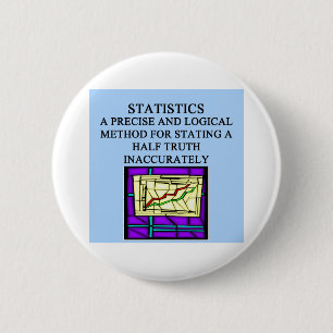 Badge Rond 5 Cm Humour de statisticien de STATISTIQUES