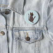 Badge Rond 5 Cm Humour drôle de chat (En situation)