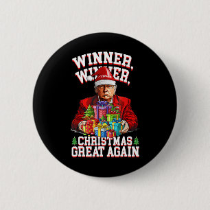 Badge Rond 5 Cm Humour Drôle Trump gagnant Noël Grand Ag