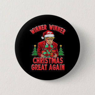 Badge Rond 5 Cm Humour Drôle Trump gagnant Noël Grand Ag