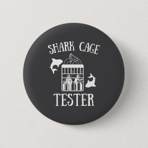Badge Rond 5 Cm Humour Handicap Fauteuil Roulant Cage Requin Handi