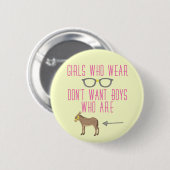 Badge Rond 5 Cm Humour nerd en verre drôles de fille (Devant & derrière)