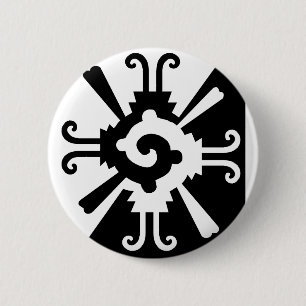 Badge Rond 5 Cm Hunab Ku-Black and White