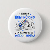 Badge Rond 5 Cm Huntington's Awareness Month Ribbon Don (Devant)