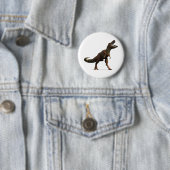 Badge Rond 5 Cm Hurlement de T-rex (En situation)