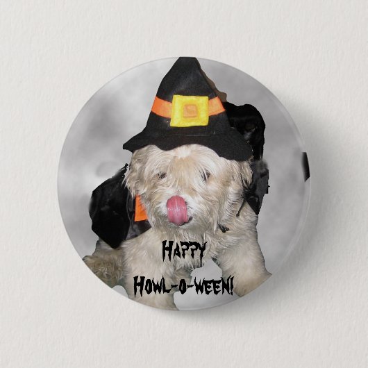 Badge Rond 5 Cm Hurlement-o-ween heureux ! (Devant)
