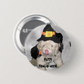 Badge Rond 5 Cm Hurlement-o-ween heureux ! (Devant & derrière)