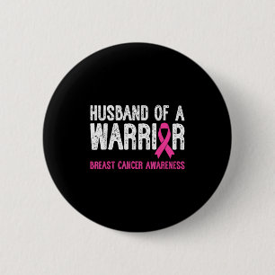 Badge Rond 5 Cm Husband Of A Warrior Breast Cancer Awareness Suppo