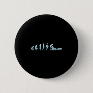 Badge Rond 5 Cm Husky d'hiver Chien de loup de traîneau Chien de t