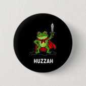 Badge Rond 5 Cm Huzzah Frog (Devant)