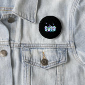 Badge Rond 5 Cm Hydrangea Fleur Butterfly Suicide Prevention Awar (En situation)