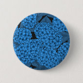 Badge Rond 5 Cm Hydrangée bleue (Devant)