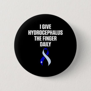 Badge Rond 5 Cm Hydrocéphalie Survivor Daily Awareness Guerrier