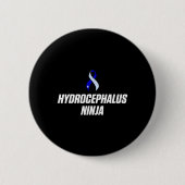 Badge Rond 5 Cm Hydrocéphalie Survivor Ninja Sensibilisation Guerr (Devant)