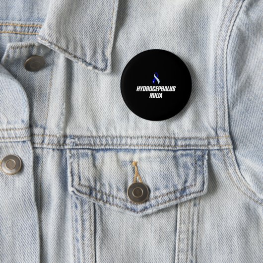 Badge Rond 5 Cm Hydrocéphalie Survivor Ninja Sensibilisation Guerr (En situation)