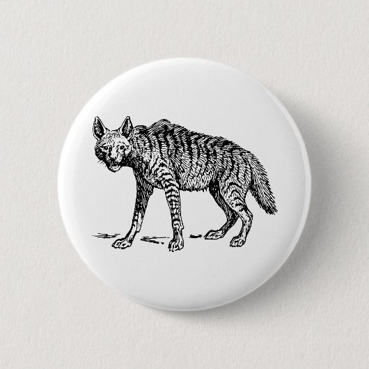 Badge Rond 5 Cm Hyène (Devant)