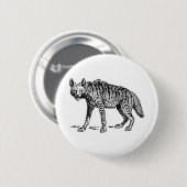 Badge Rond 5 Cm Hyène (Devant & derrière)