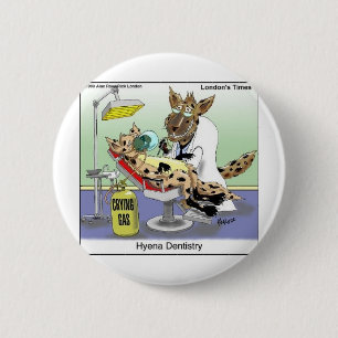 Badge Rond 5 Cm Hyène Dentisterie Cadeaux Drôles, T-shirts & Objet
