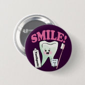 Badge Rond 5 Cm Hygiéniste dentaire (Devant & derrière)