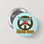 Badge Rond 5 Cm Hygiéniste dentaire de dentiste (Devant & derrière)