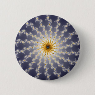 Badge Rond 5 Cm Hyperespace - Bouton Fractal