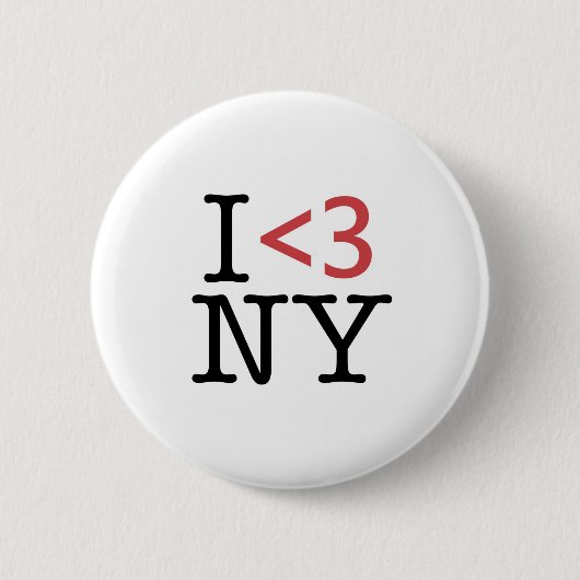 BADGE ROND 5 CM I <3 NY (Devant)