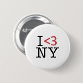 BADGE ROND 5 CM I <3 NY (Devant & derrière)