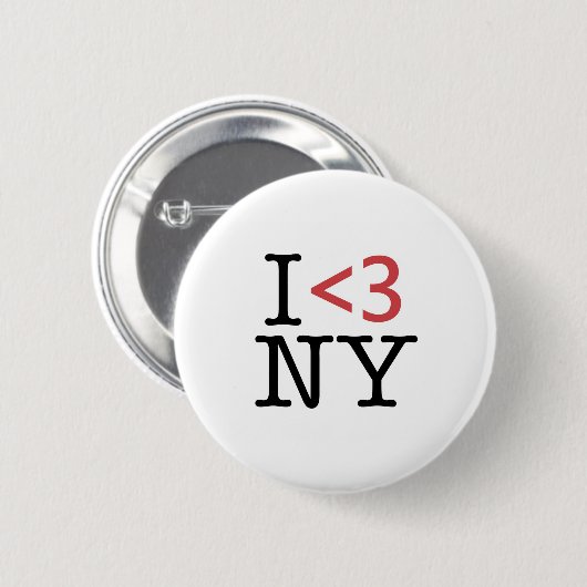 BADGE ROND 5 CM I <3 NY (Devant & derrière)