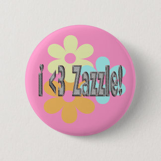 Badge Rond 5 Cm I <3 Zazzle !