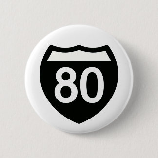 Badge Rond 5 Cm I-80 Highway sign button design