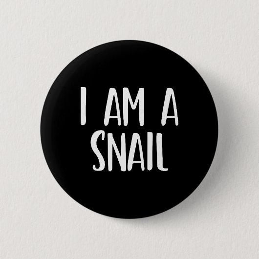 Badge Rond 5 Cm I Am A Snail Halloween I'm Simple Costume Easy Fun (Devant)