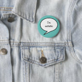 Badge Rond 5 Cm I am autistic, hidden disability neurodiversity (En situation)