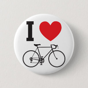 Badge Rond 5 Cm I bicyclette de coeur