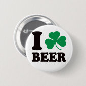 Badge Rond 5 Cm I bière de shamrock (Devant & derrière)