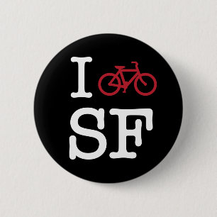 Badge Rond 5 Cm I bike SF (vélo SF personnalisé)