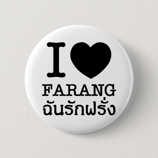 Badge Rond 5 Cm I Black Heart (Amour) Farang (Devant)