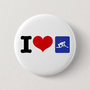 Badge Rond 5 Cm I bordage de coeur
