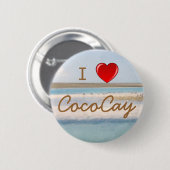 Badge Rond 5 Cm I boutons de CocoCay de coeur (Devant & derrière)