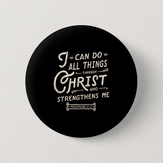 Badge Rond 5 Cm I Can Do All Thing Through Christ Bible Verse Quot (Devant)