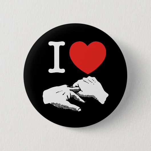 Badge Rond 5 Cm I Coeur (Amour) Anal (Devant)