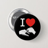Badge Rond 5 Cm I Coeur (Amour) Anal (Devant & derrière)