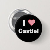 Badge Rond 5 Cm I coeur Castiel (Devant & derrière)