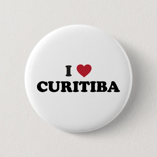 Badge Rond 5 Cm I coeur Curitiba Brésil (Devant)