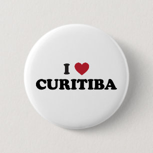 Badge Rond 5 Cm I coeur Curitiba Brésil