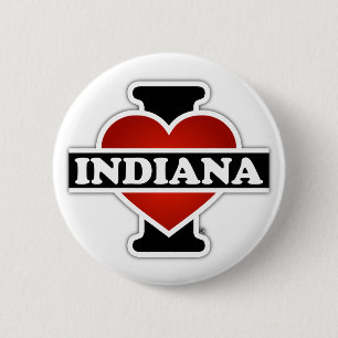 Badge Rond 5 Cm I coeur Indiana