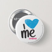 Badge Rond 5 Cm I coeur j'Aqua (Devant & derrière)