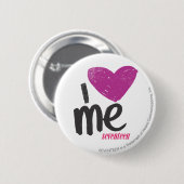 Badge Rond 5 Cm I coeur je pourpre (Devant & derrière)