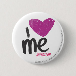 Badge Rond 5 Cm I coeur je pourpre