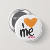 Badge Rond 5 Cm I coeur j'orange (Devant & derrière)