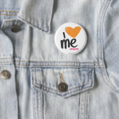 Badge Rond 5 Cm I coeur j'orange (En situation)